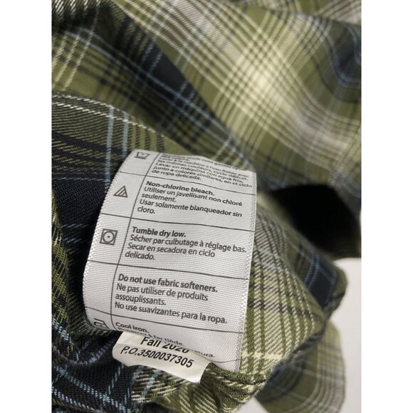 Carhartt Mens Green Plaid Long Sleeve Button-Up Shirt Medium - Picture 11 of 15